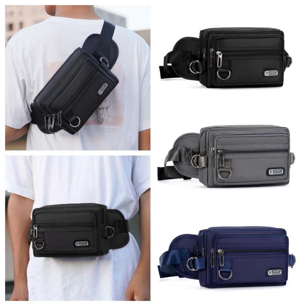 Lightweight Men Waist Bag Large Capacity Fanny Pack Japanese Fashion Men Chest Bag  Fitness