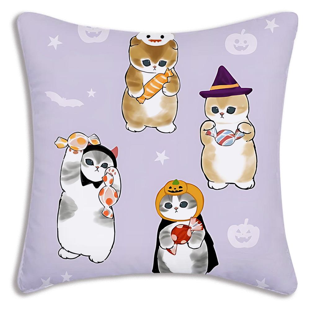 Fashion Luxury Cute Mofusand Cat Pillow Covers Cartoon Sofa Decorative Home Double-Sided Printing Short Plush Cute Cushion Cover