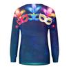 Women's Fashion Casual Long Sleeved Print Round Neck Sweater Top