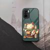 Japanese Lucky Cat Phone Case Tempered Glass For Xiaomi 15 14 12 Lite Pro 13 11t Lite POCO M6 M5 X6 X5 X3 F5 F6 Pro Cover