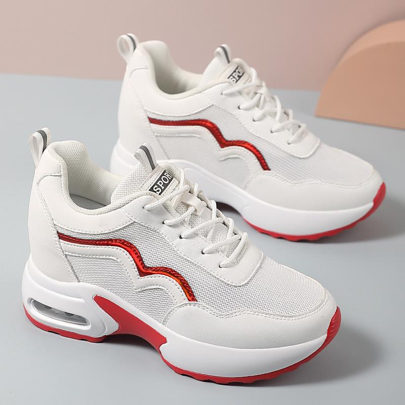 Manufacturers increase height fashion women's shoes breathable mesh sports women's shoes platform casual sports shoes women's foreign trade