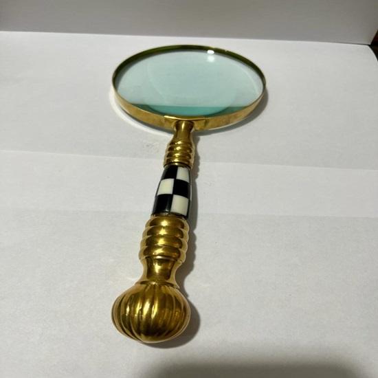 Brass Magnifying Glass Handheld 5x Page Reader for Books, Maps, Nautical Decor Collectible Magnifier, Anniversary Gift, Graduation Gift