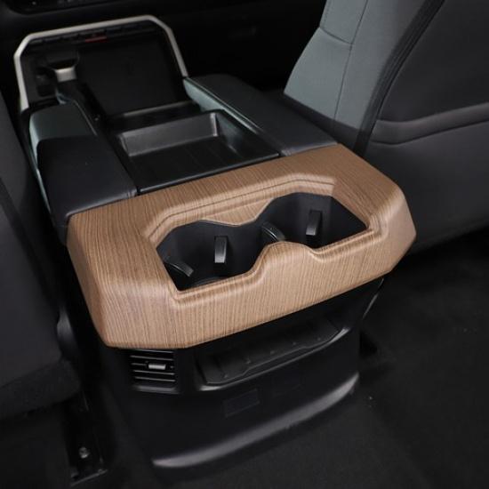 Grain Armrest Box Rear Cup Holder Panel Trim Cover for Toyota Tundra -24