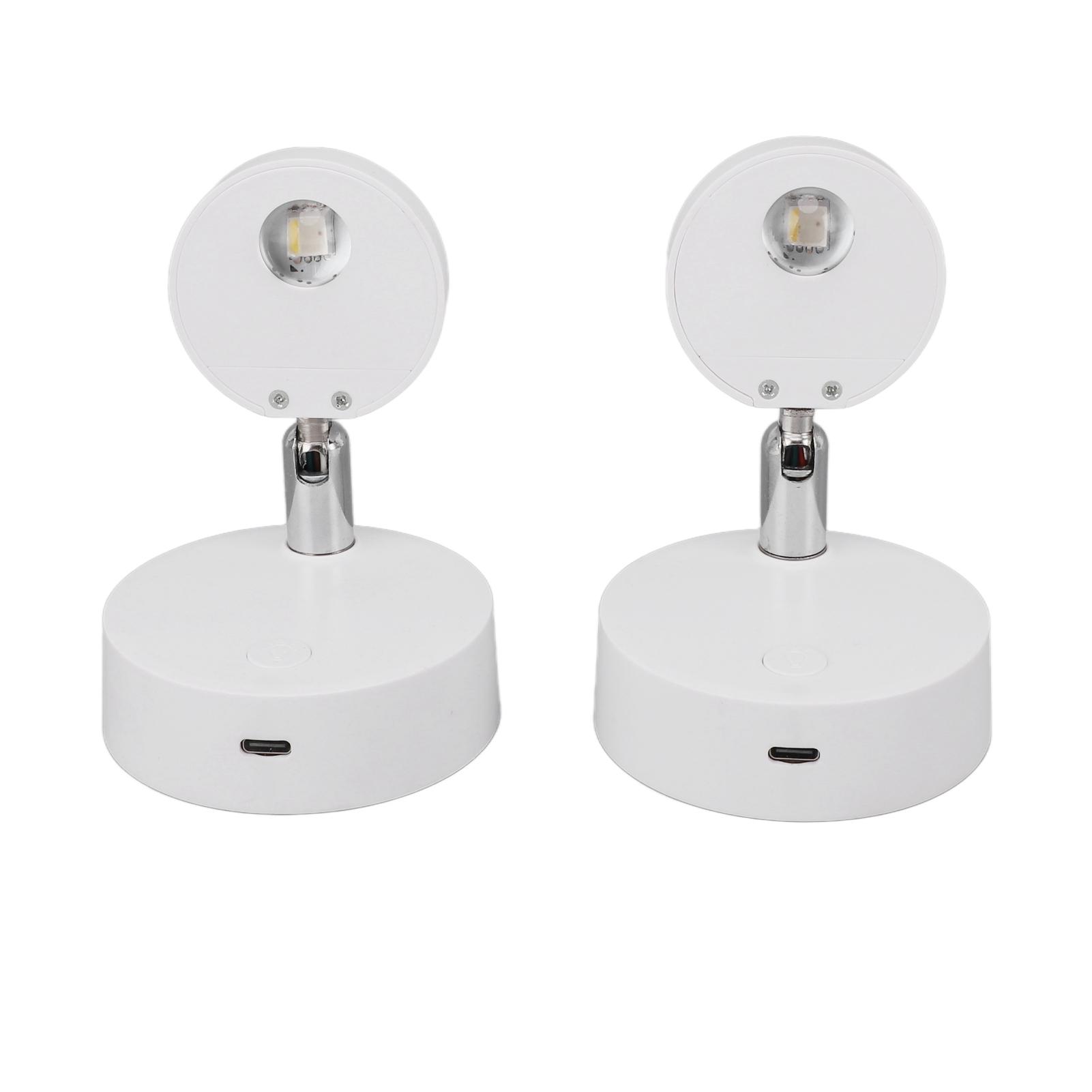 

LED Spotlight Rechargeable Picture Lights RGB Closet Spotlights 13 Color Mini Showcase Light RGB Rotatable Wall Lamp