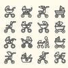 Baby Stroller Mosquito Net Full Cover Pushchair Cart Insect Shield Net Mesh Safe Baby Stroller Infants Protection Mesh Cover