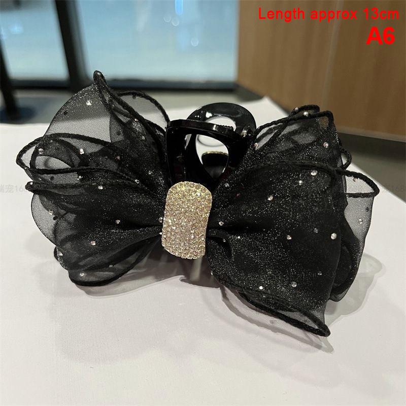 Retro Large Butterfly Clouds Mesh Hair Clips Ponytail Shark Grab Clip Girls Gift Hair Accessories