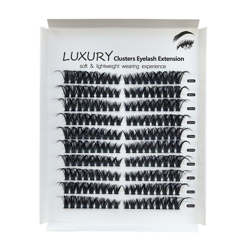 DIY fox 60PRO segmented curled eyelashes carton with single cluster of false eyelashes