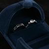 Women Men Opening Bridal Lovers Ring White Gold Plated Copper Wedding Rings Crystal Couple Rings