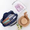 1pc-Solid Color Waterproof Folding Travel Bag Lightweight and Large Capacity Luggage Storage Bag
