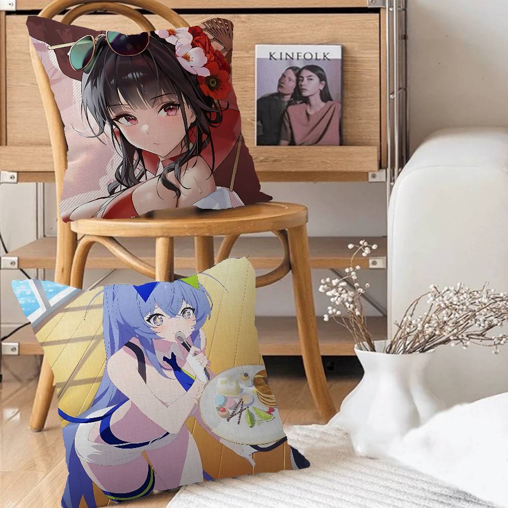 Azur Anime LaneS Kissenbezug Abnehmbarer Waschbarer Kissenbezug – Ganzjährig Weiches Leinen