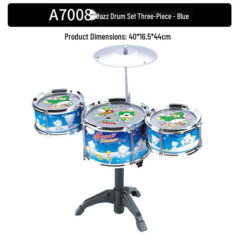 Kids' Drum Kit with Lights & Mic - Electronic Keyboard and Percussion Musical Toy