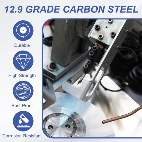 PATIKIL 50-Piece Hex Socket Head Cap Screws, M4 X 10mm, 12.9 Grade Carbon Steel, for Home Hardware, Electrical, and Mechanical Equipment Installation