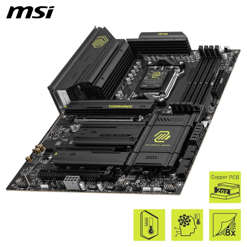 MSI MAG X870 Tomahawk WiFi AM5 DDR5 8400MHz (OC) USB4 4X M.2 HDMI 5G LAN WiFi 7 RGB ATX
