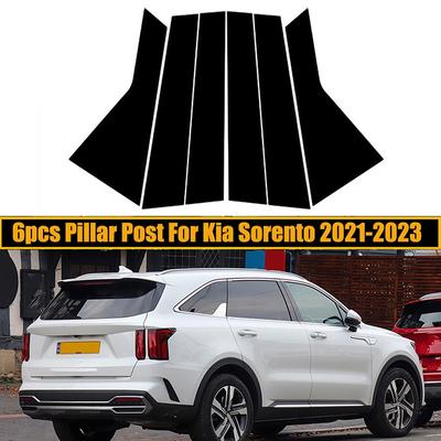 Preto brilhante janela porta coluna bc pilar post capa guarnição para kia sorento 2010-2018 2019 2020 2021 2023 decoração adesivos