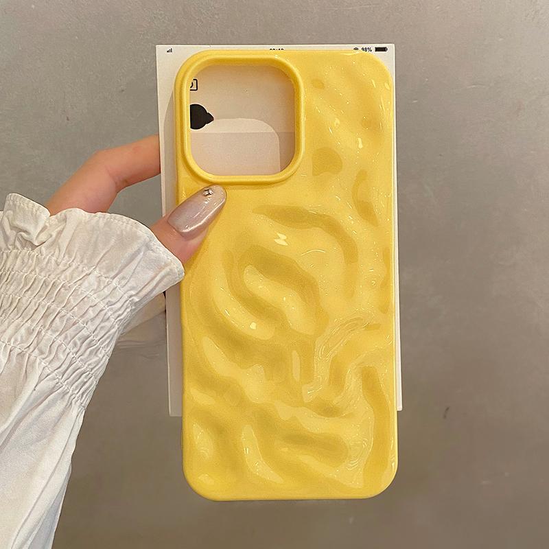 Ins 3D Rose Meteorite Pattern Texture Case For iPhone 16 Pro Max 17 15 14 13 12 11 XS XR X 7 8 Plus Soft TPU Phone Back Cover