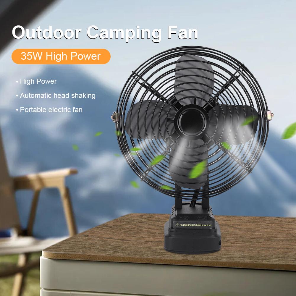 Battery Operated Fan Rechargeable Portable Camping Fan 2 Speed Settings Lithium Battery Desk Fan for Outdoor Travel
