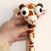Cute Big-Eyed Stuffed Toy Long Neck Dog Duck Giraffe Plush Doll Car Bag Keychain Cute Animal Bendable Plush Figure Unique Gift for Dog Lovers