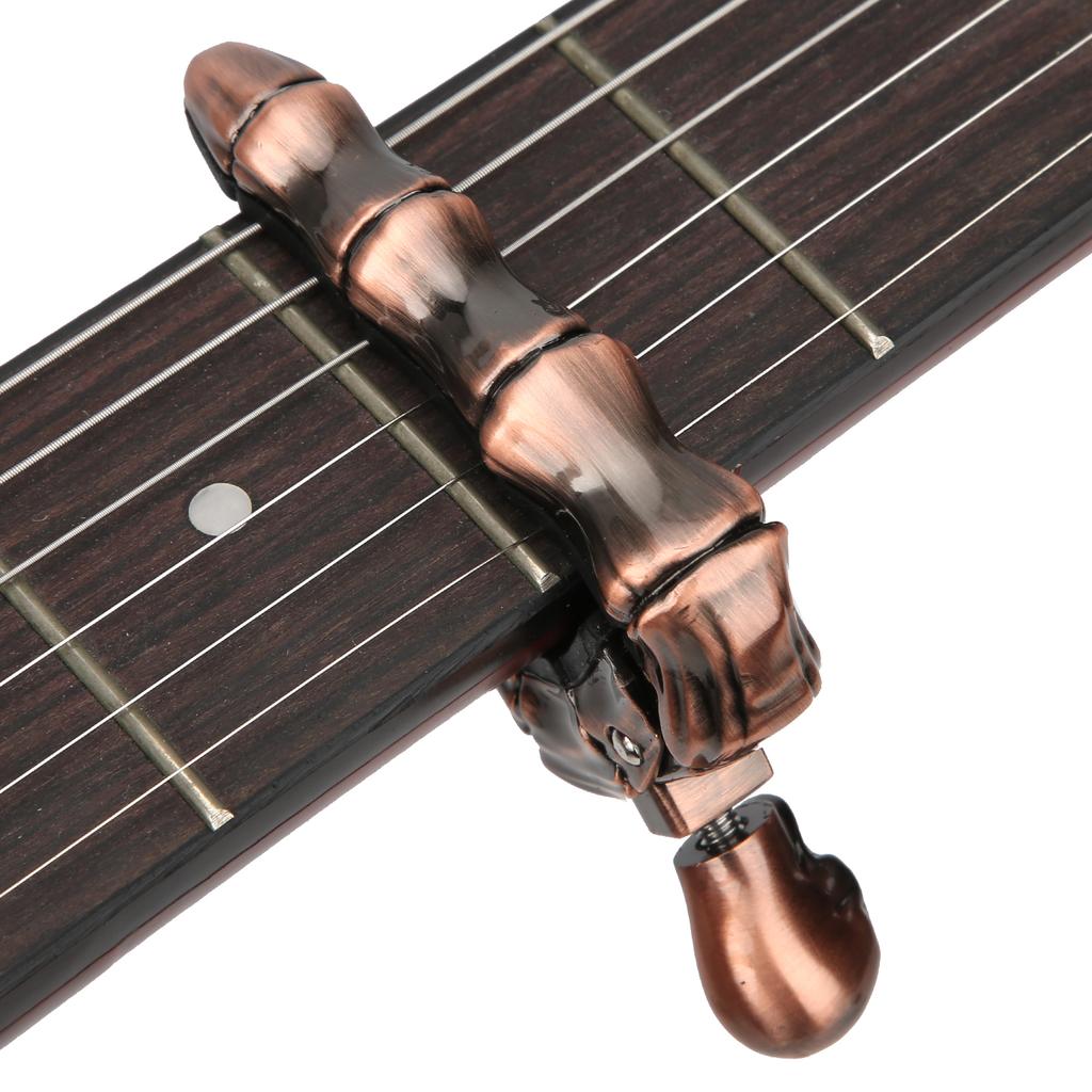 Skull Guitar Capo Adjustable Tightness Accessories Parts for Folk Acoustic Guitar Ukulele