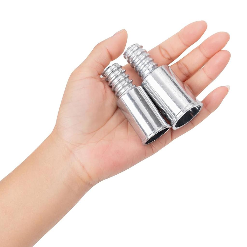 1 Inch Threaded Tip Replacement Extension Rod Repair Broom Handle Threaded End 2pcs set