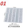 DIY Crystal Epoxy Resin Mold Leaves Cat's Claw Love Flower Rectangular Full Page Bookmark Silicone Mould