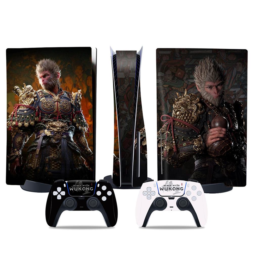 Black Myth Wukong Vinyl Skin Sticker Decal Cover Dustproof Protective Stickers for Playstation 5 Disc Digital Console Controller