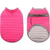 Cold Weather Dog Vest, Adjustable Lightweight Reflective Double-Sided Waterproof Winter Pet Jacket With Leash Holes
