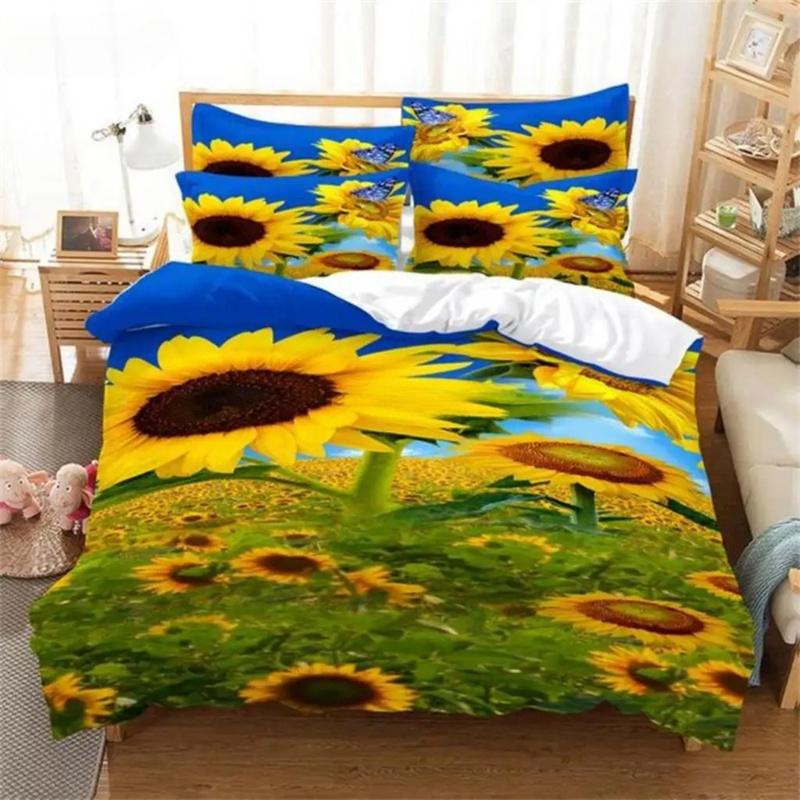 Red Rose Flowers Bedding Set Fashion Duvet Cover Gift For Women Girls Twin Single Queen King Full Size Polyester Duvet Cover Set