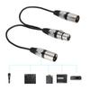 30 cm XLR Hunn Jack til Dual Hann Head Splitter Adapter o Mic-forlengelseskabel for Canon Black