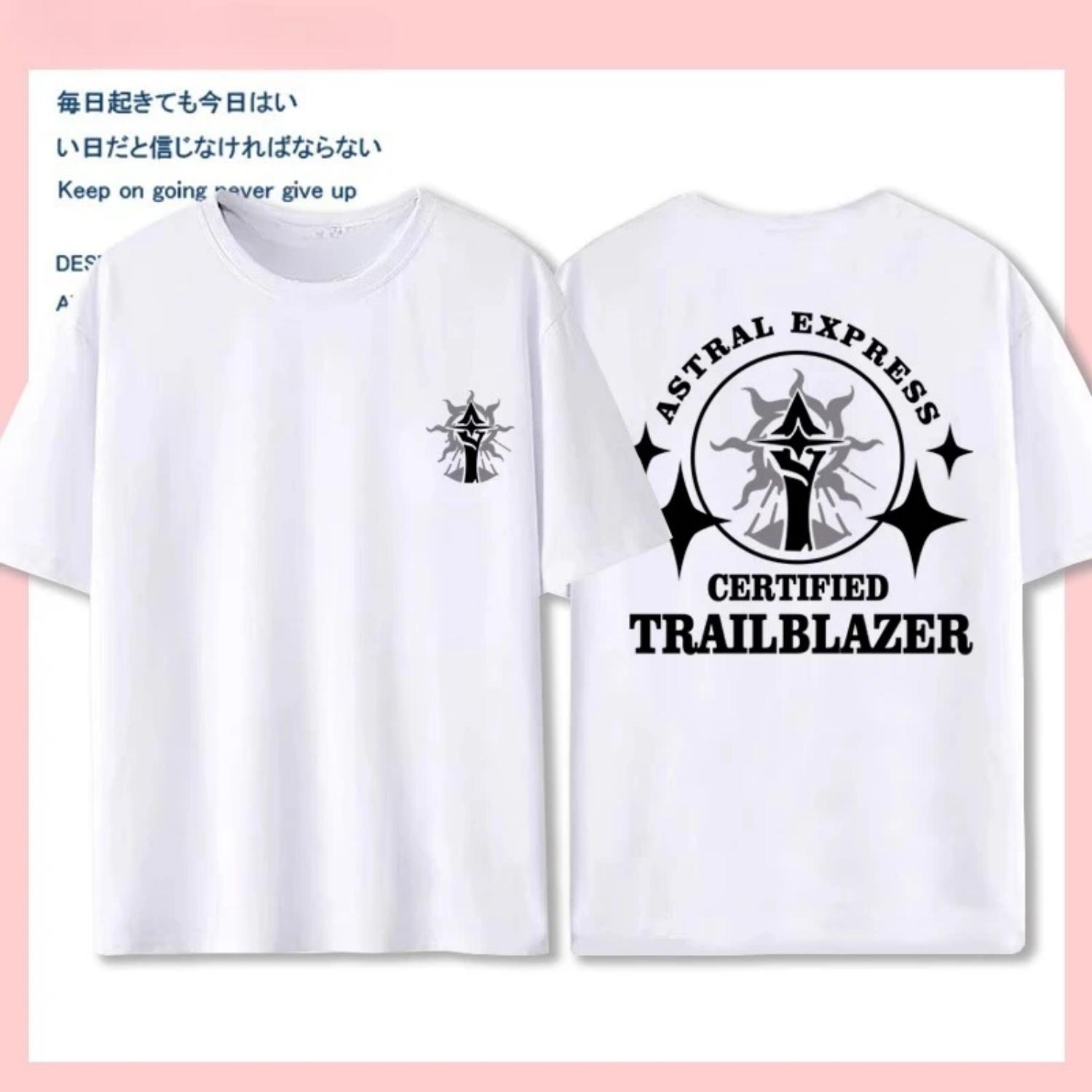 

Star Sky Game Railway Pioneer peripheral T-shirt, Kafka Silver Wolf 2D cosplay male and female pure cotton short-sleeved XXXXXL чорний