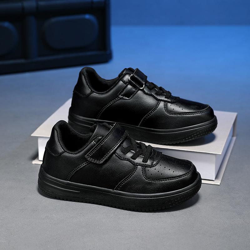 Classmate children's little white shoes 2025 new spring leather surface boys' white sports middle aged children's girls' casual shoes