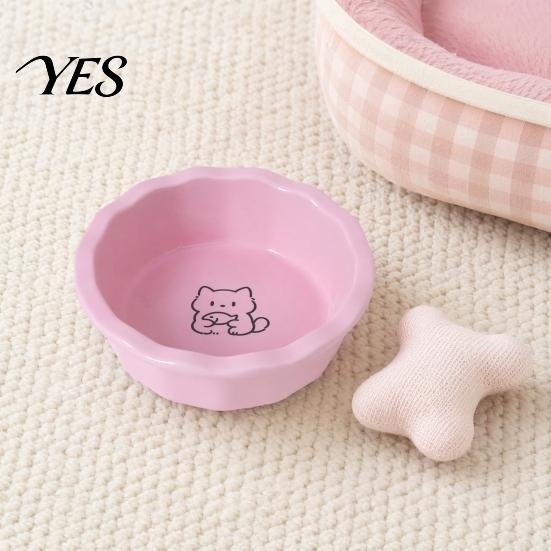 Comfortable Cat Feeding Bowl Ceramic Bowl, Round Food Easy To Clean, Durable Pet Feeder Non-Slip Weighted for Cats And Small Dogs Black Chin