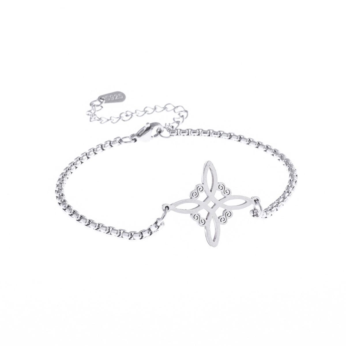 

Gold Color Witch Knot Bracelet - Stainless Steel Jewelry for Women, Hypoallergenic Gift Bangles Accessories