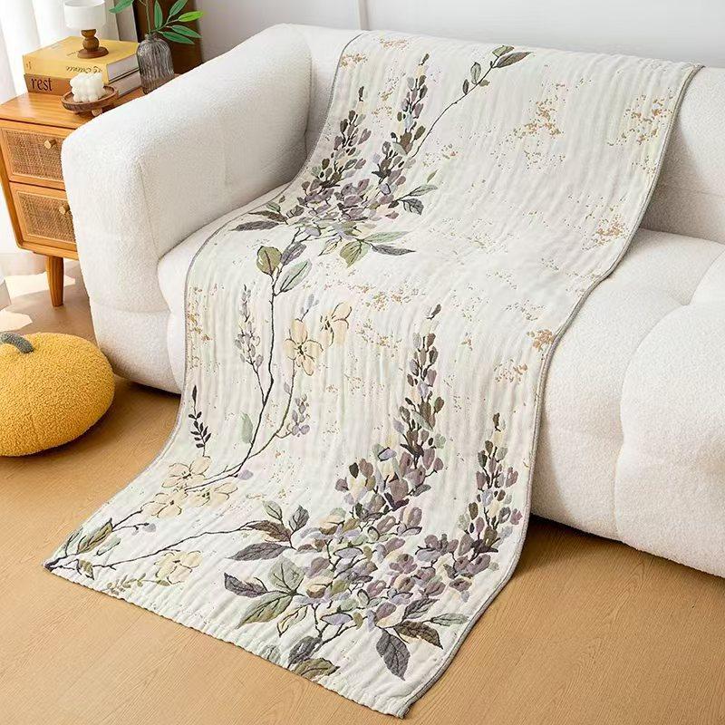 China Colored Jacquard Pure Cotton Four-Layer Gauze Bath Towel Men Women Extra-Large Adult Beach Towel Soft Absorbent