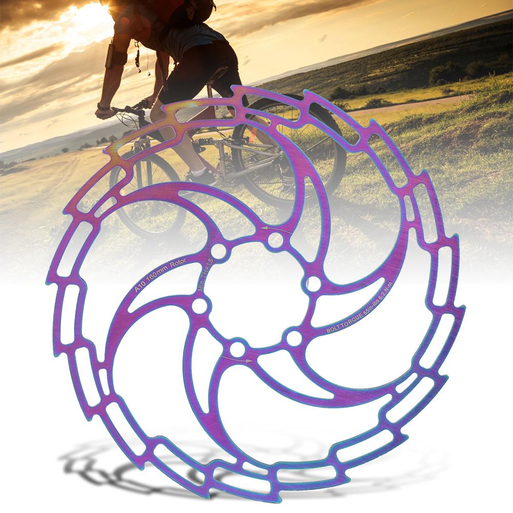 Stainless Steel Electroplating Color Dazzling Hollow Ultralight Bike Disc Brake Bicycle Accessory