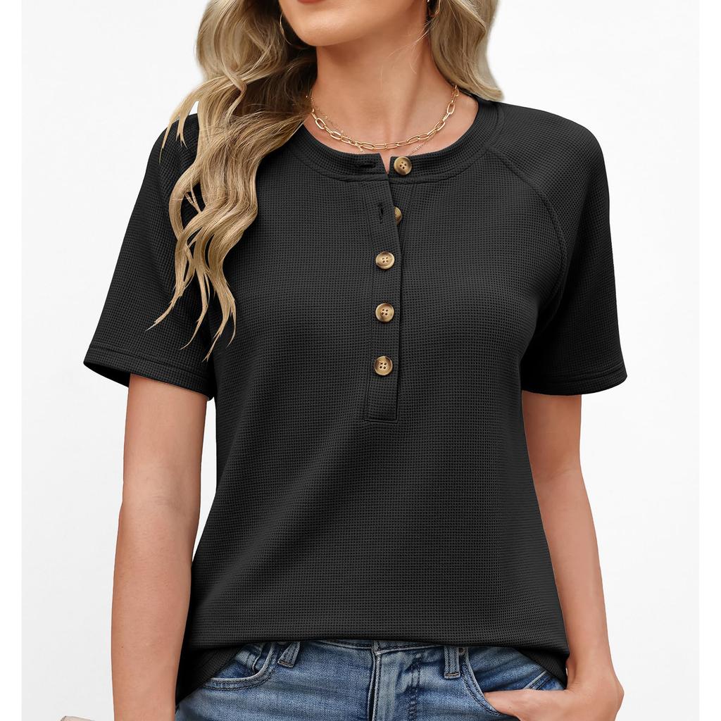 Damenmode Und Lässig Und Locker Und Komfort Und Einfarbiges Oberteil