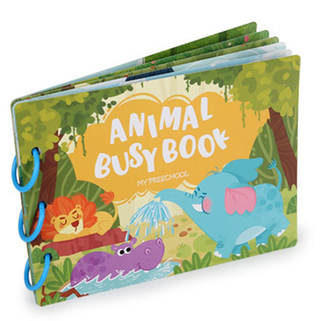 Montessori-Busy Book For Kids Toddler DIY Puzzle Game Sturdy Early Learning Sticker Books For Children Preschool Educational Toy
