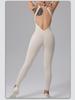 Peach Butt Slim Fit Sport Bodysuit: Backless Running & Yoga Jumpsuit