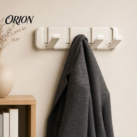 No Drill Wall Hooks Over The Door Hanger Hooks, Foldable Drilling Adhesive Coat Rack, Invisible Space Saving Organizer, for Coats Bags Towels Scarves