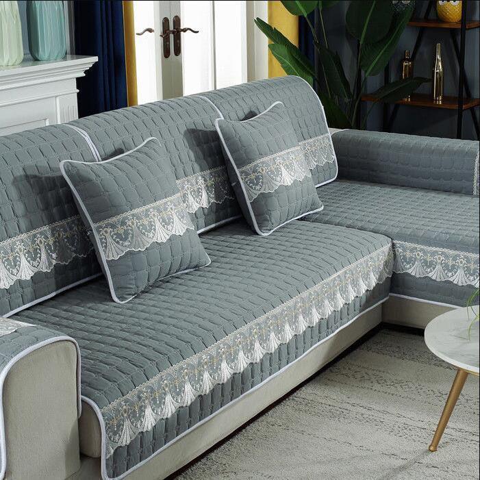 Universal Non-Slip Sofa Cover, Fully Wrapped European Style for All Seasons - Modern Fabric Protector Cushion.