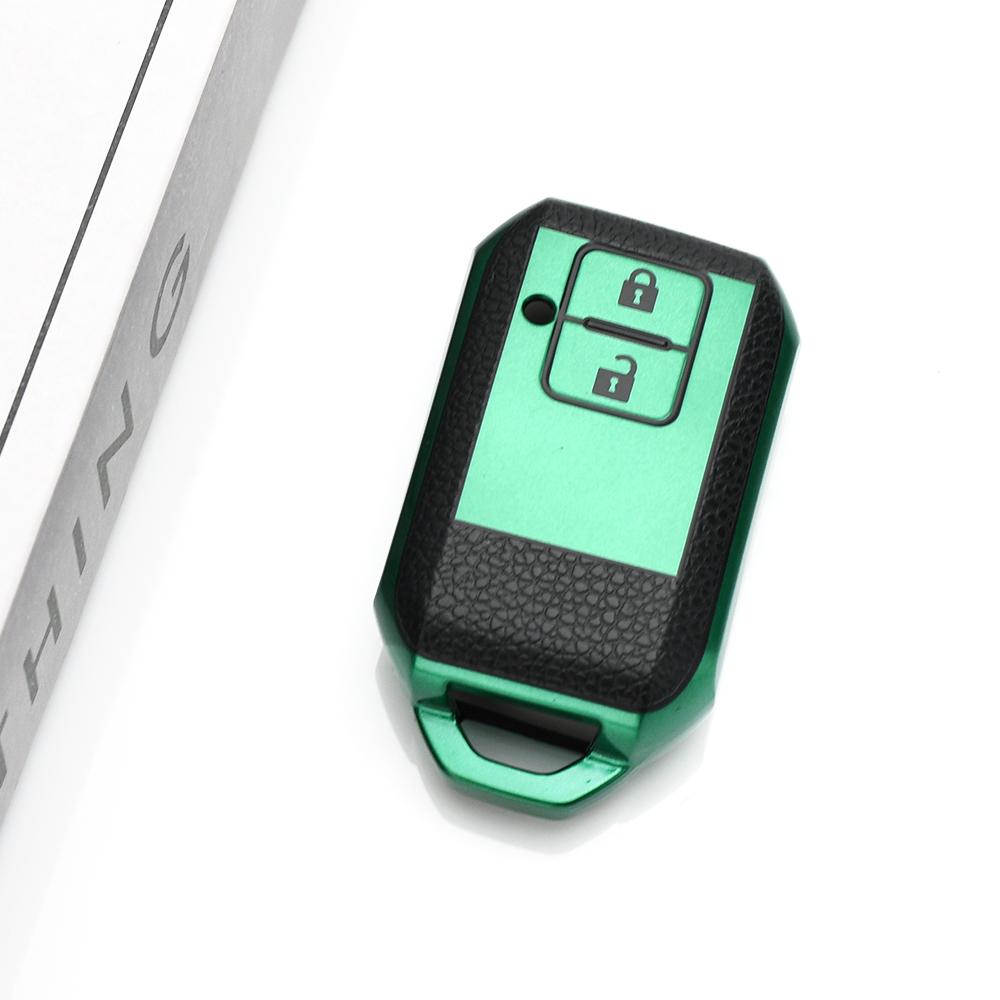 TPU Leather 2 Buttons Shell Fob Keyless Car Remote Key Case Cover For Suzuki Ertiga Swift 2017 Wagon R Japanese Monopoly Type 3C