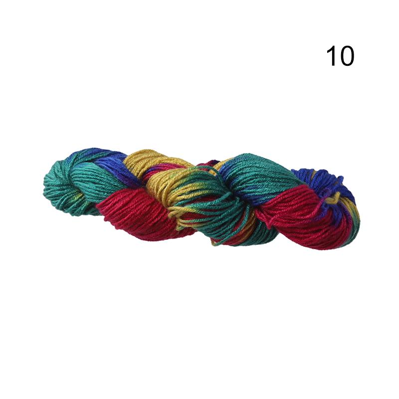 1 Rolle warmes Garn, mehrfarbig, handgehäkelte Strickwolle, weich, 50 g, Häkelstrick-Baumwollgarn