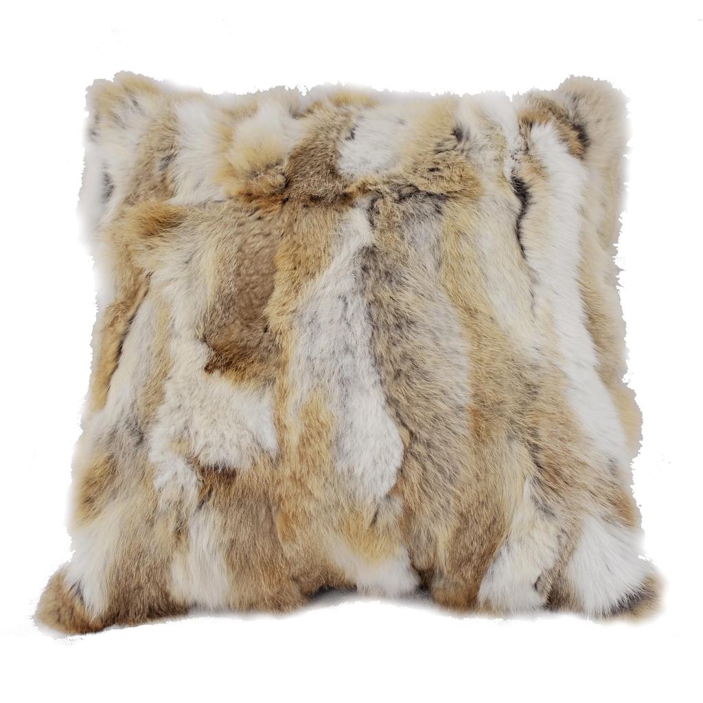 CX-D-17A 50x50cm Pernă Decorativă Cozy pentru Casă Husa Pernă din Blană Naturală de Iepure