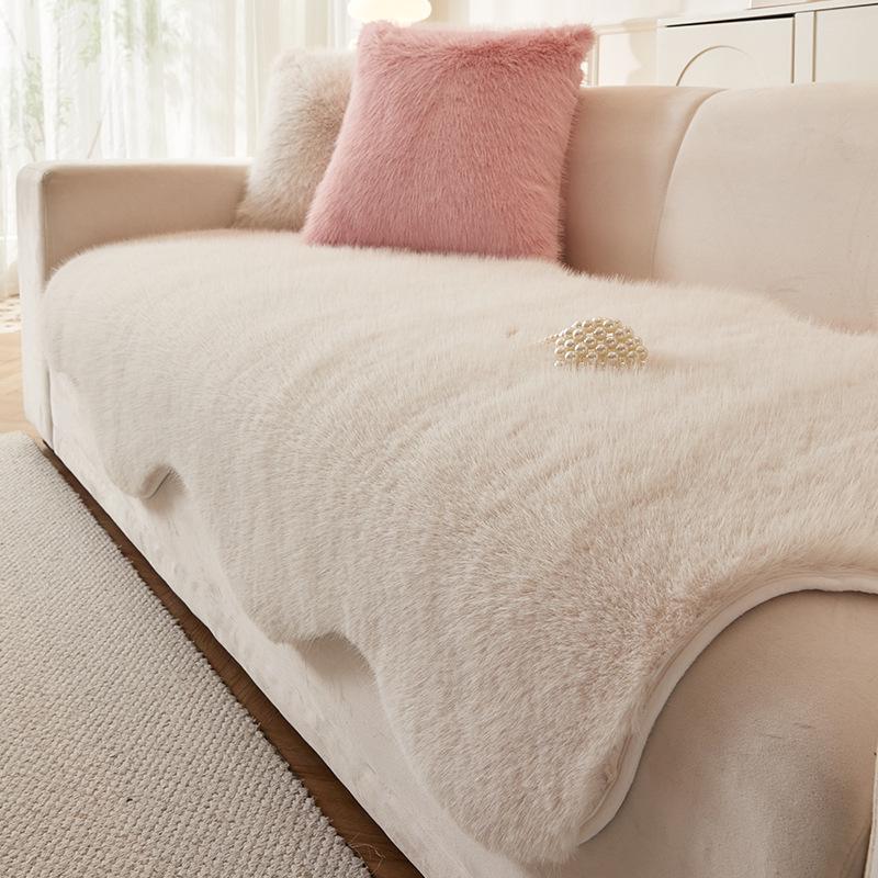 

Неправильной формы подушка для дивана из норкового бархата: Зима 2025 Нескользящий кожаный чехол 30x50cm Pillow Cover кремовый