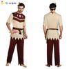 Halloween Costumes, Adult Boys and Girls Gray Indian Costumes, Indigenous Savage Costumes, Masquerade Party Performances