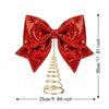 Shiny Sequin Bow Tree Topper Stable Christmas Tree Top Decoration  Home Christmas
