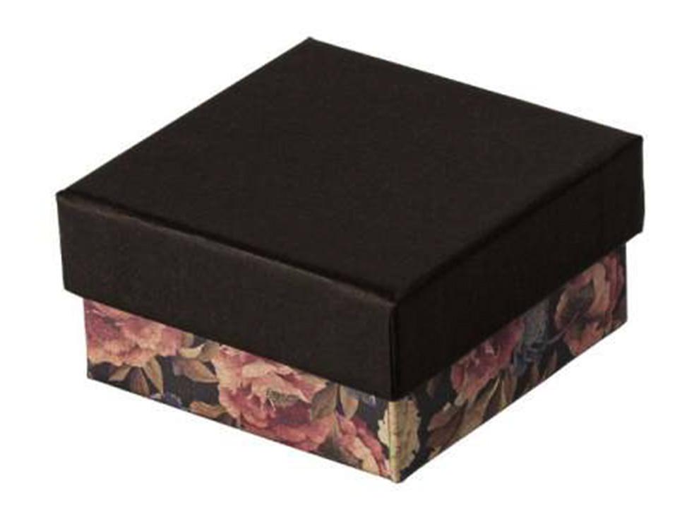 Black Jewelry Box Decorative Flowers Small Flowers