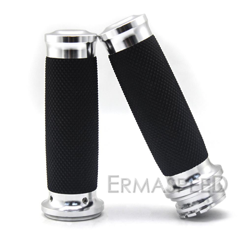 1 pár 25mm rukojetí pro motocykly CNC hliníkové pryžové rukojeti pro skútry, sportovní motocykly, motocykly