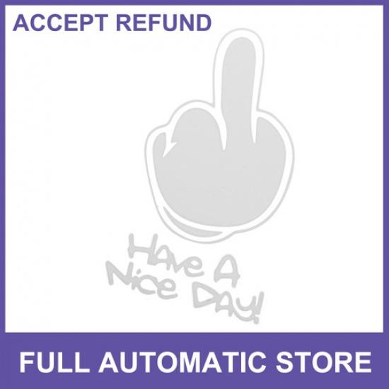 Reflective Bumper Decal Square Have a Nice Day Pattern Vehicle Body