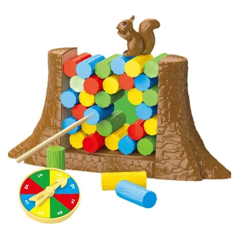 Squirrel Stacking Game Toy for Kids Parents Interactive Fun Balance Tower Building Challenge Board Game for Family Parties