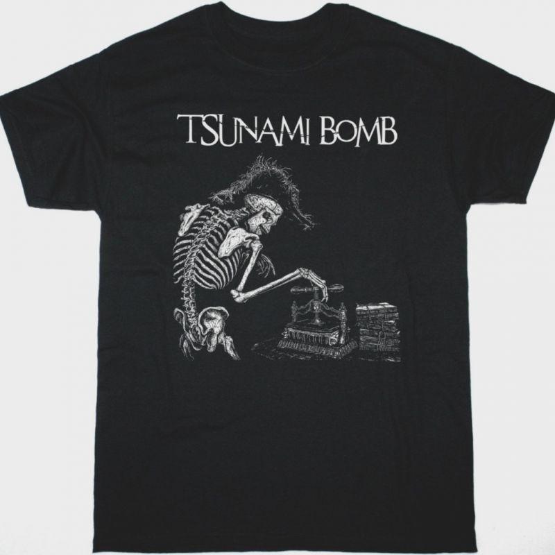 TSUNAMI BOMB THE SPINE THAT BINDS Новая Черная Унисекс Футболка S